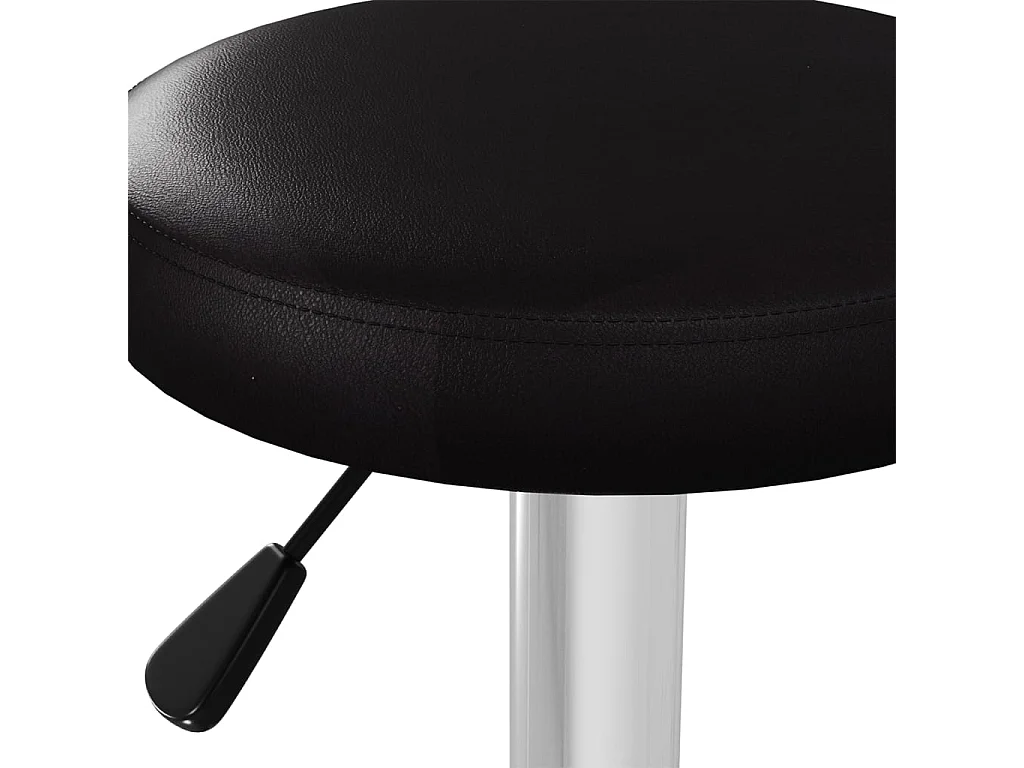 Barstoelen 2 st kunstleer zwart