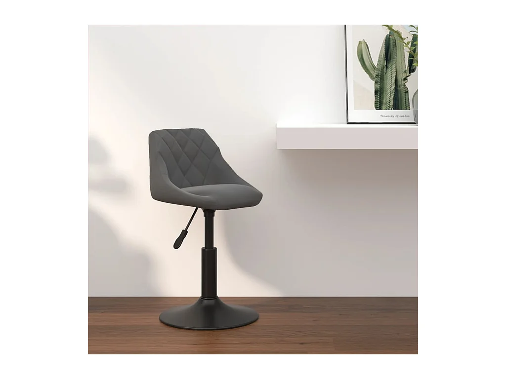 Tabouret de bar Gris foncé Velours