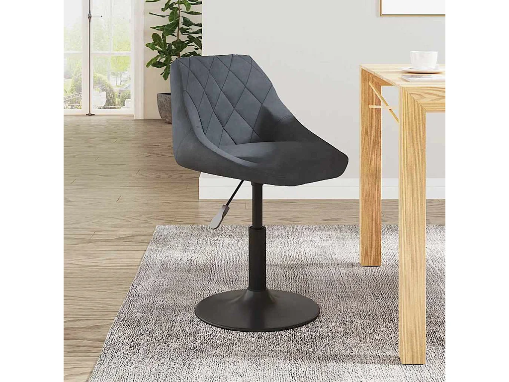 Barhocker Dunkelgrau Samt