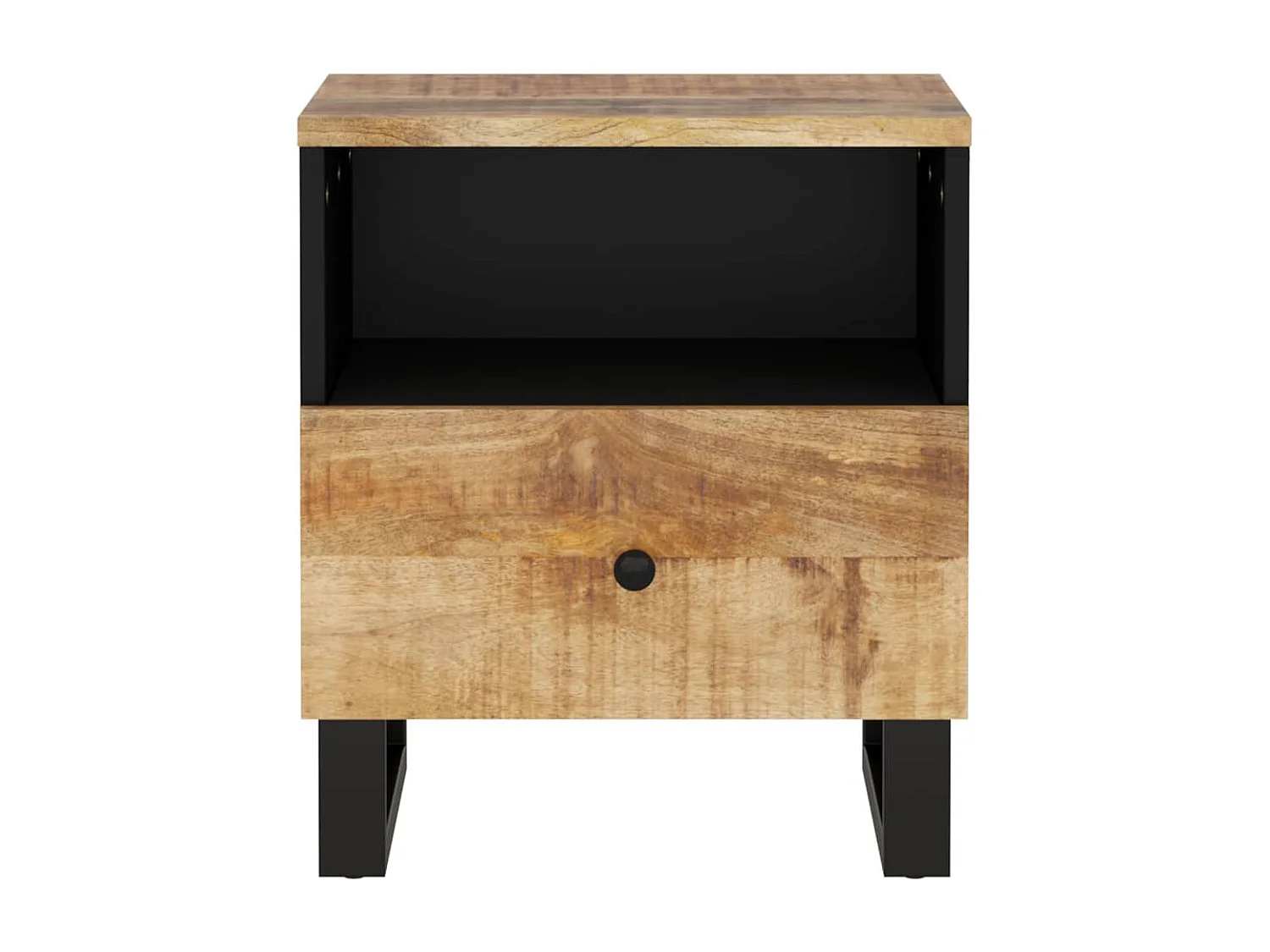 Tables de chevet 2 pcs Bois de manguier solide et d'ingénierie