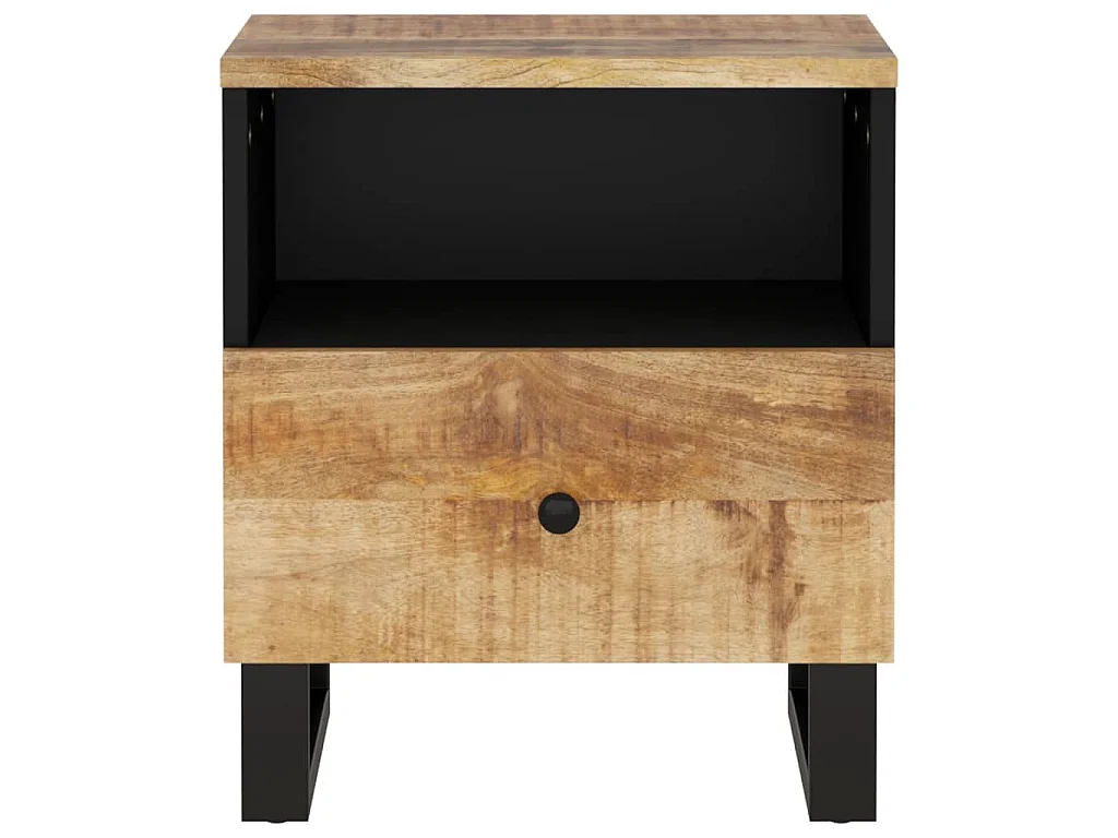 Tables de chevet 2 pcs Bois de manguier solide et d'ingénierie