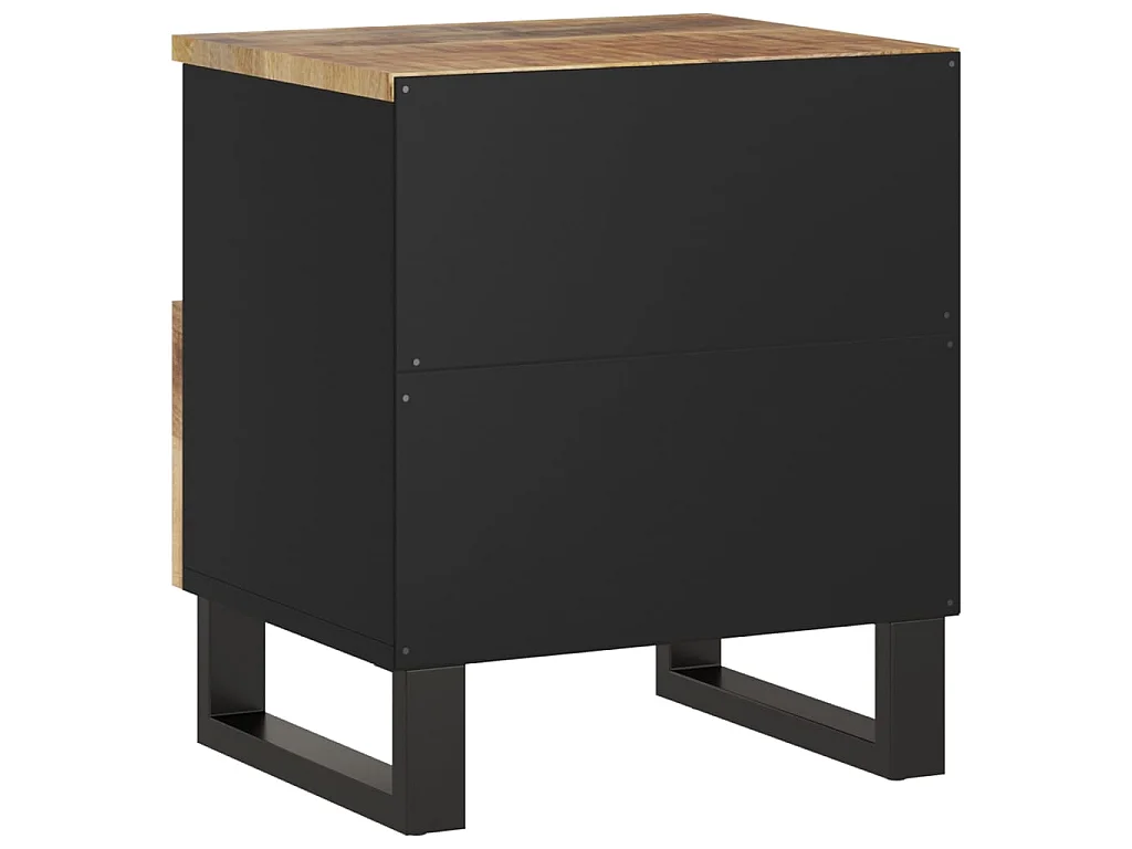 Tables de chevet 2 pcs Bois de manguier solide et d'ingénierie