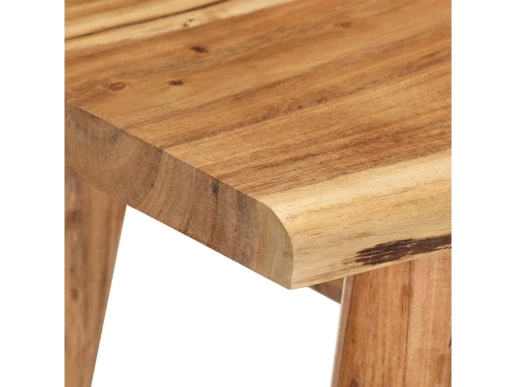 Mesa de cabeceira em madeira de acácia maciça 45x32x55 cm