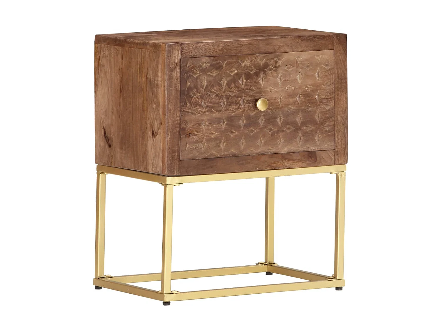 Table de chevet 40 x 30 x 50 cm Bois de manguier massif