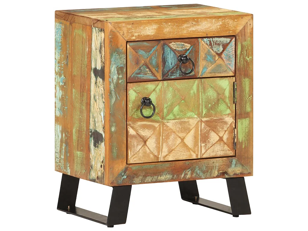 Table de chevet 40 x 30 x 50 cm Bois de récupération massif