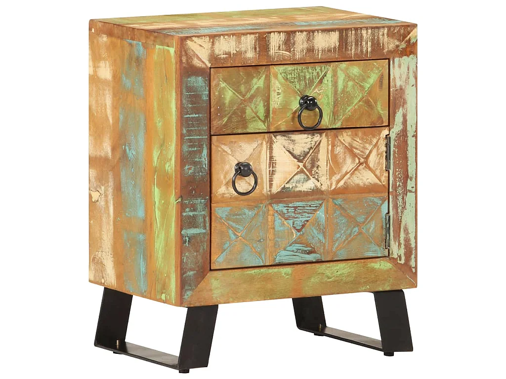 Table de chevet 40 x 30 x 50 cm Bois de récupération massif