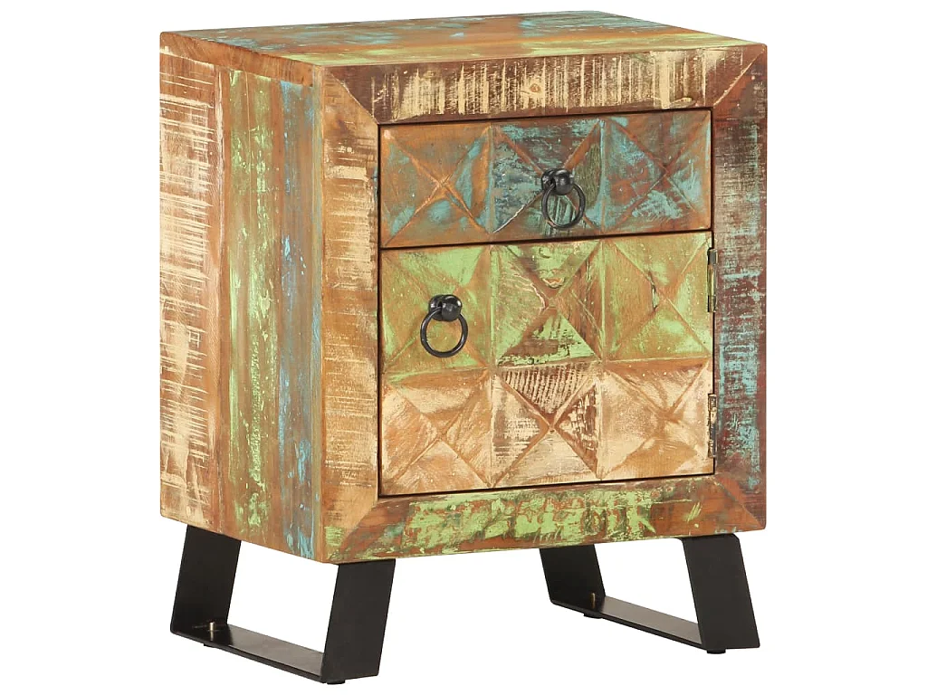 Table de chevet 40 x 30 x 50 cm Bois de récupération massif