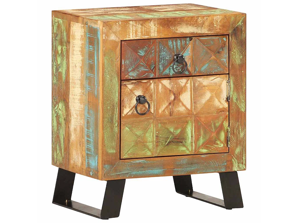 Table de chevet 40 x 30 x 50 cm Bois de récupération massif