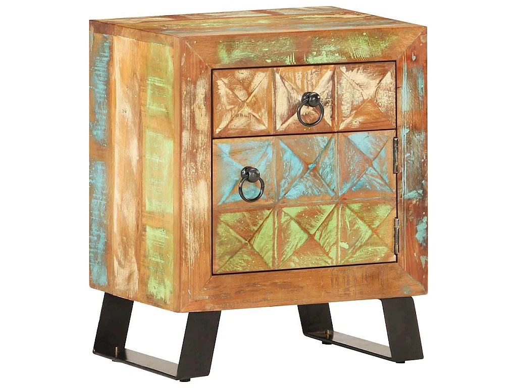 Table de chevet 40 x 30 x 50 cm Bois de récupération massif