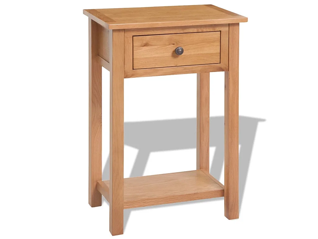Tavolo Consolle 50x32x75 cm in Massello di Rovere