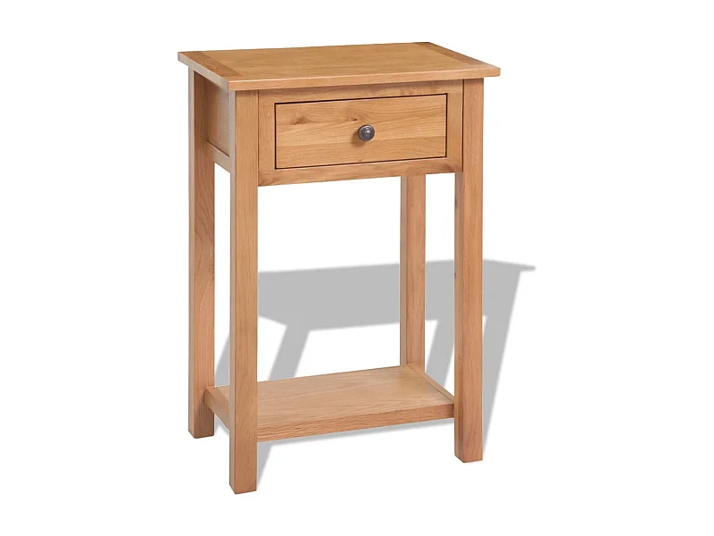 Tavolo Consolle 50x32x75 cm in Massello di Rovere