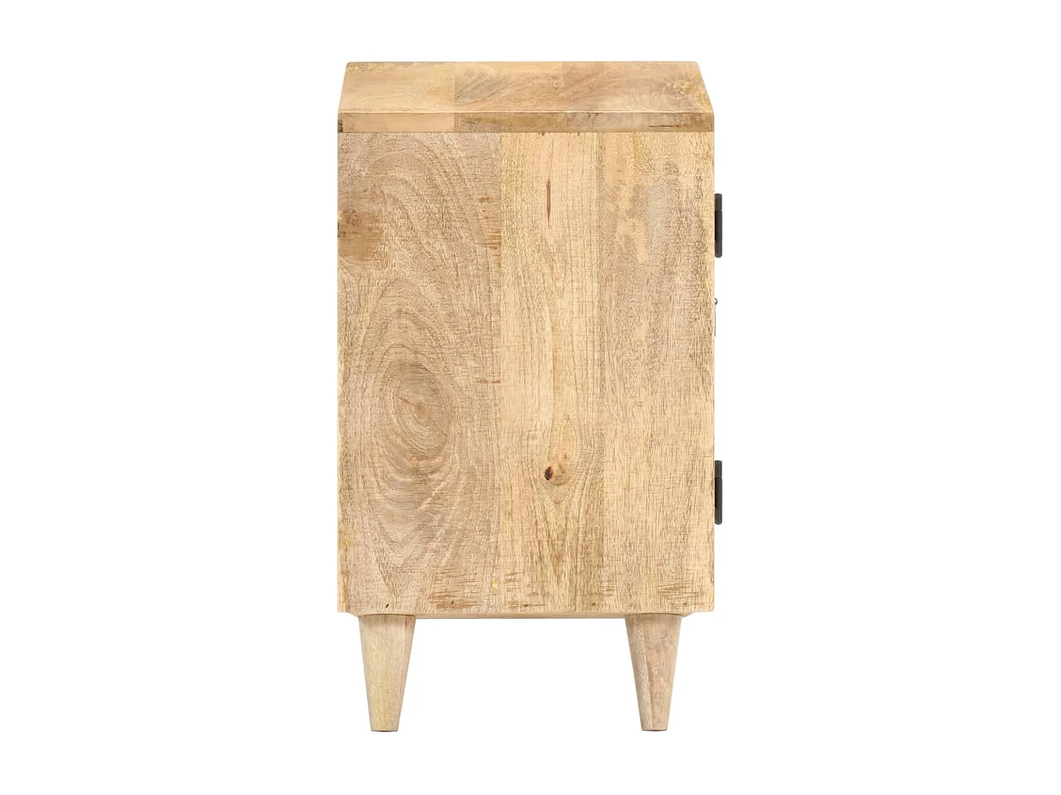 Comodino Intagliato 40x30x50 cm in Legno Massello di Mango