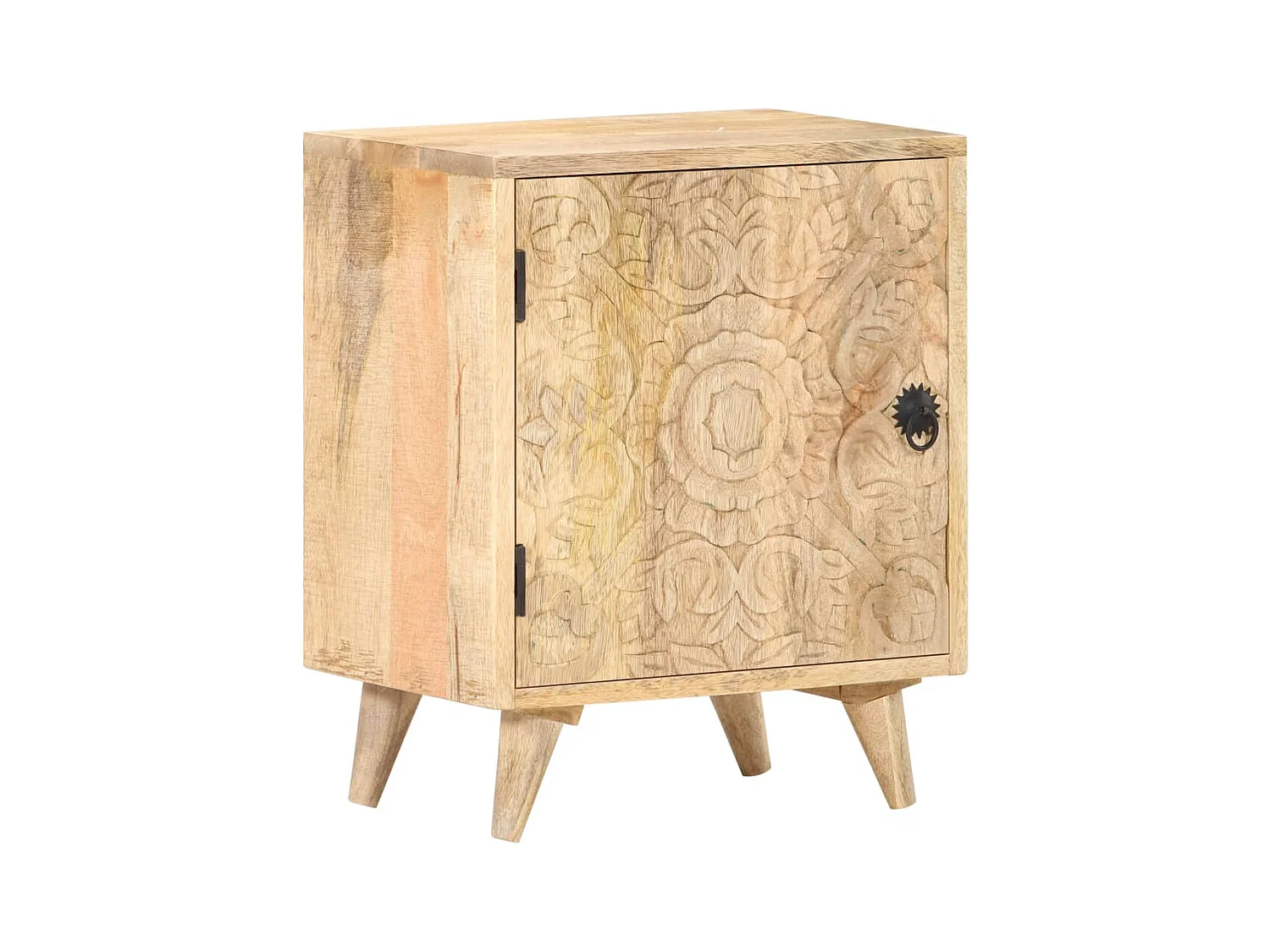 Nachtkastje bewerkt 40x30x50 cm massief mangohout