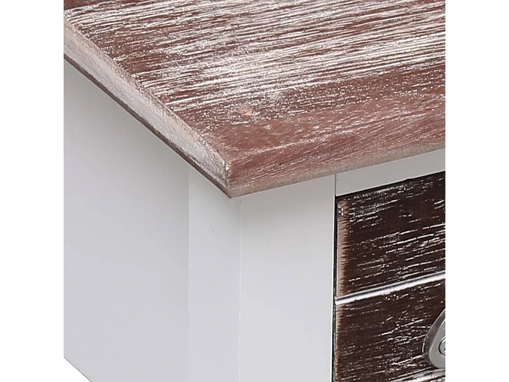 Mesa de apoio 40x40x40 cm madeira de paulownia castanho