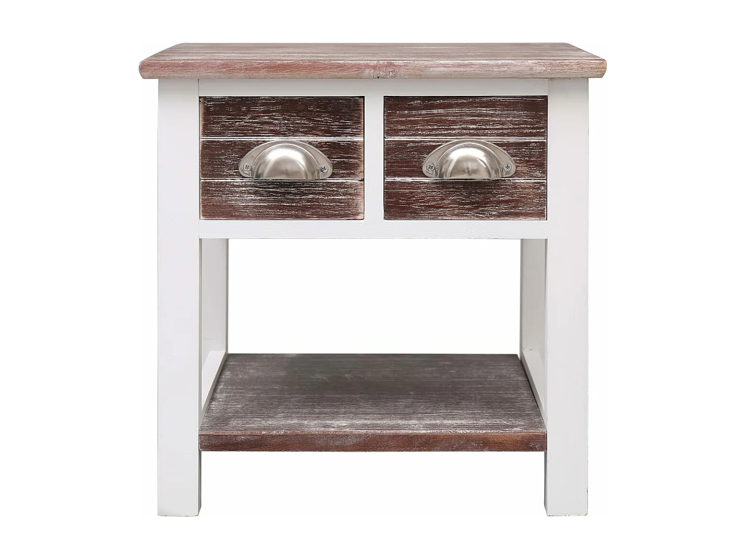 Bijzettafel 40x40x40 cm paulowniahout bruin