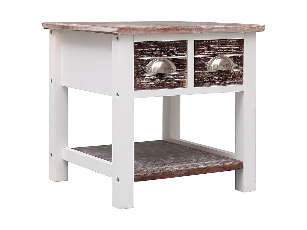 Table d'appoint Marron 40x40x40 cm Bois de Paulownia