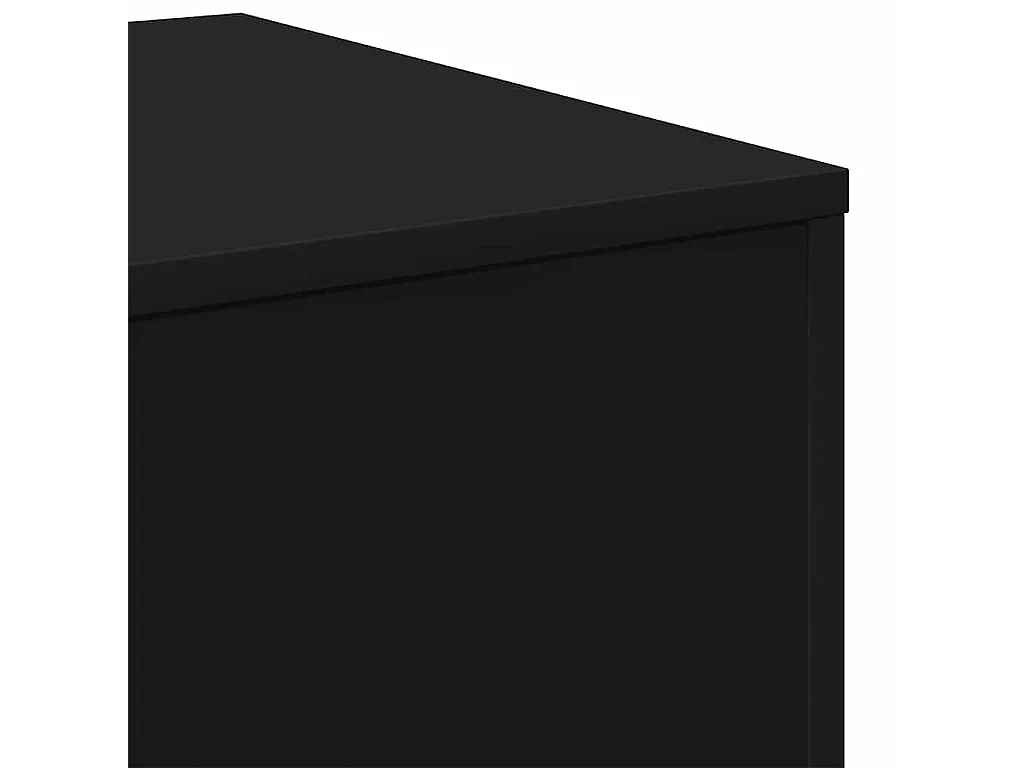 Tables d'appoint 3 pcs Noir Bois d’ingénierie