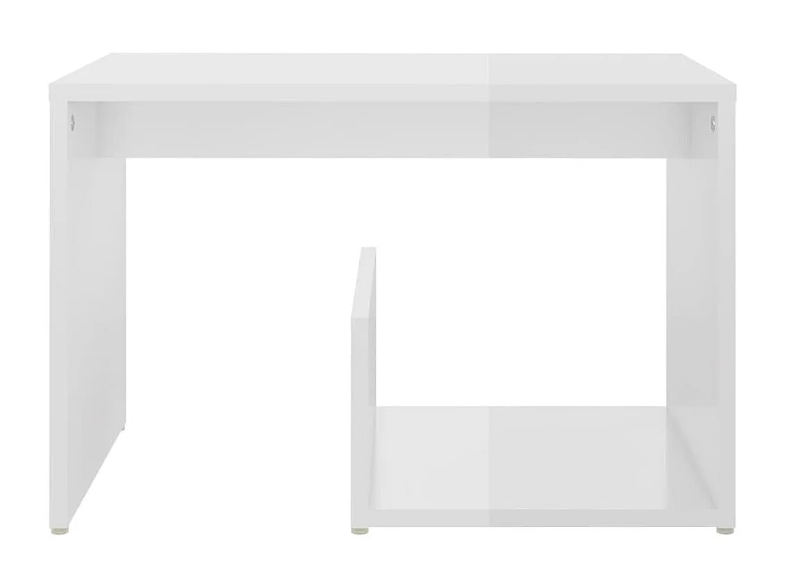 Beistelltisch Hochglanz-Weiß 59x36x38 cm Holzwerkstoff