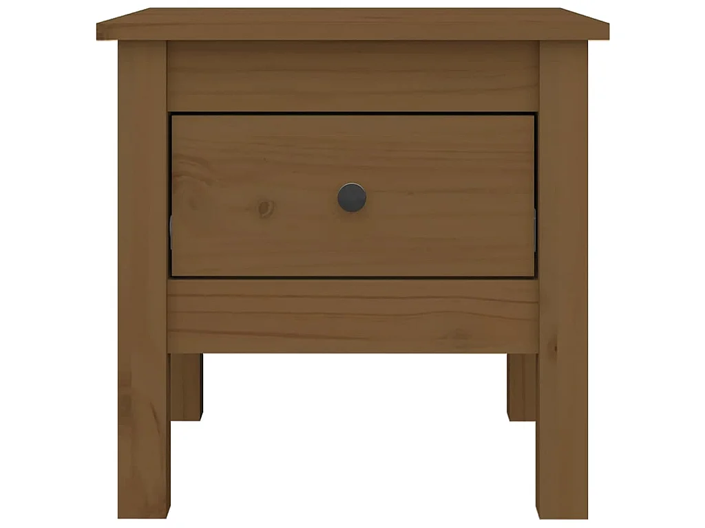 Tables d'appoint 2pcs Marron miel 40x40x39cm Bois massif de pin