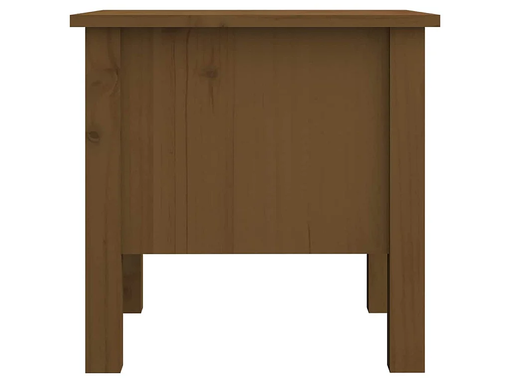 Tables d'appoint 2pcs Marron miel 40x40x39cm Bois massif de pin