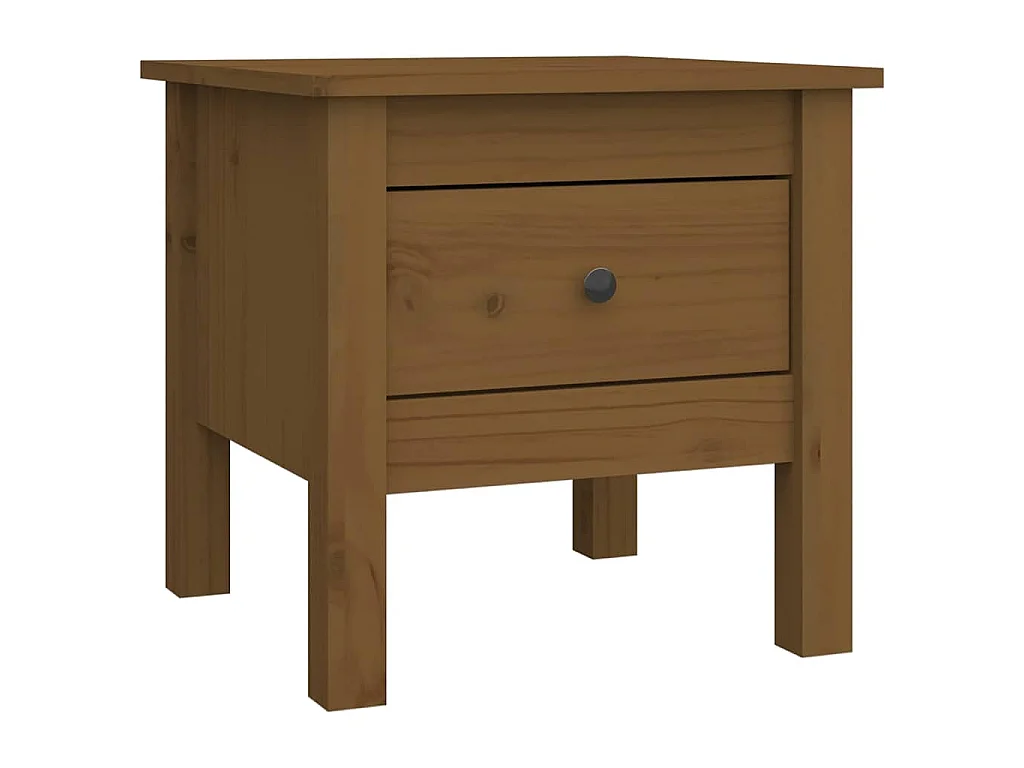 Tables d'appoint 2pcs Marron miel 40x40x39cm Bois massif de pin