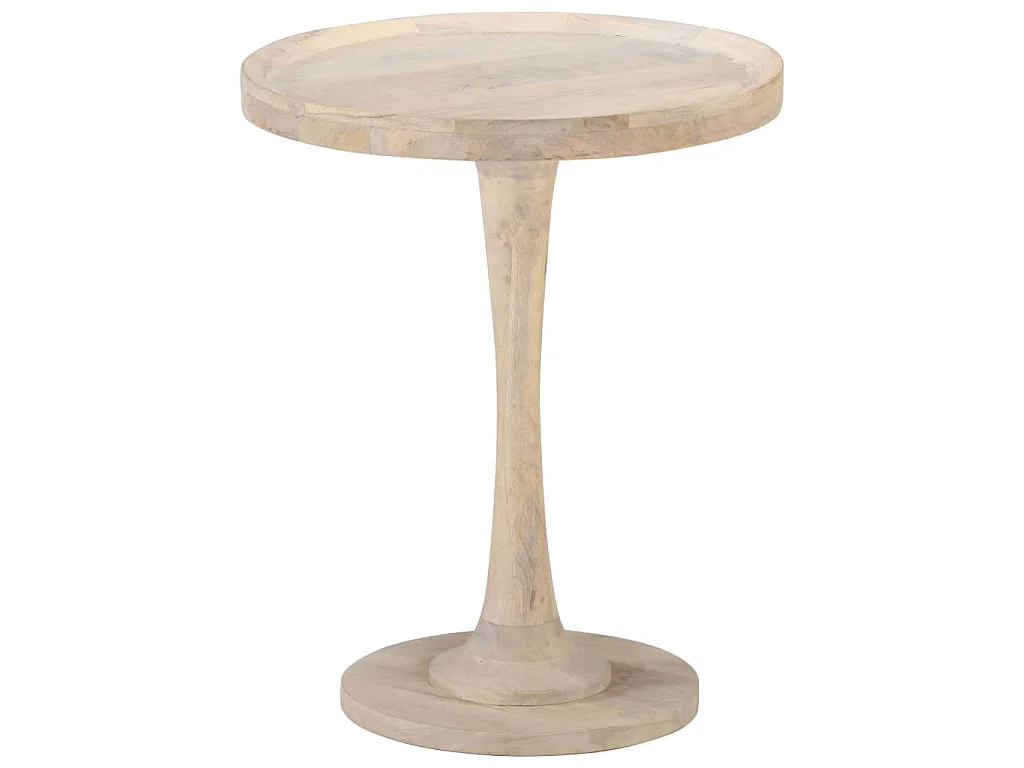 Tavolino di Servizio Ø60x75 cm in Legno Massello di Mango
