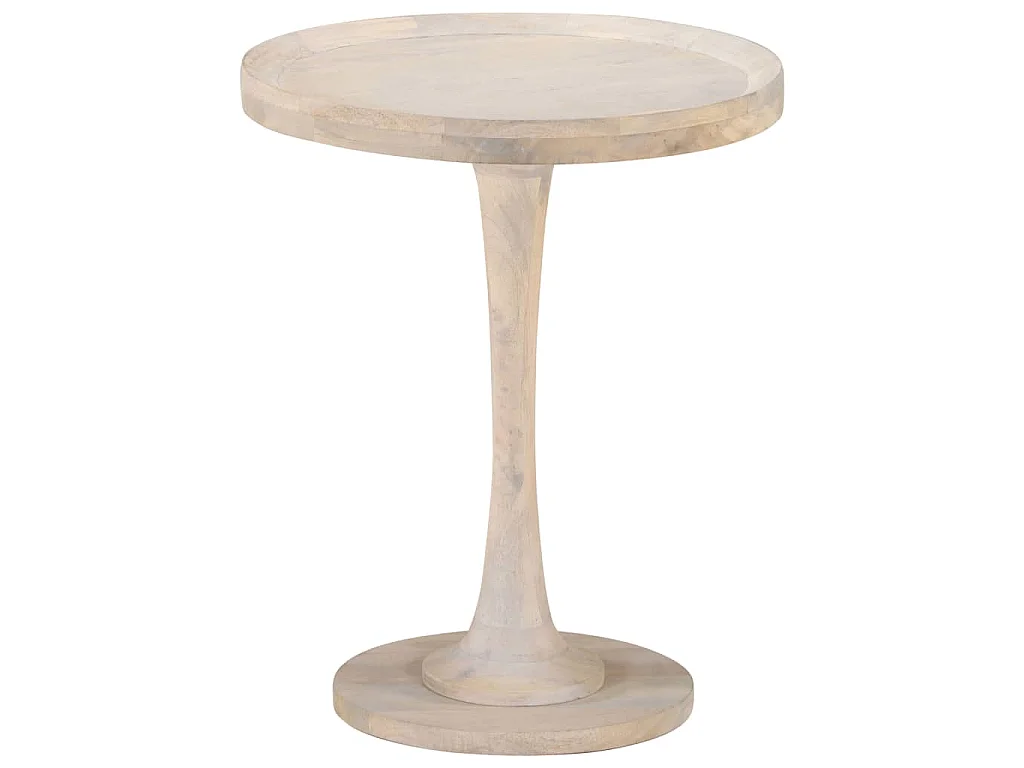 Tavolino di Servizio Ø60x75 cm in Legno Massello di Mango