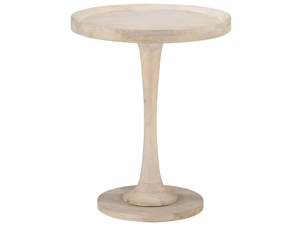 Tavolino di Servizio Ø60x75 cm in Legno Massello di Mango