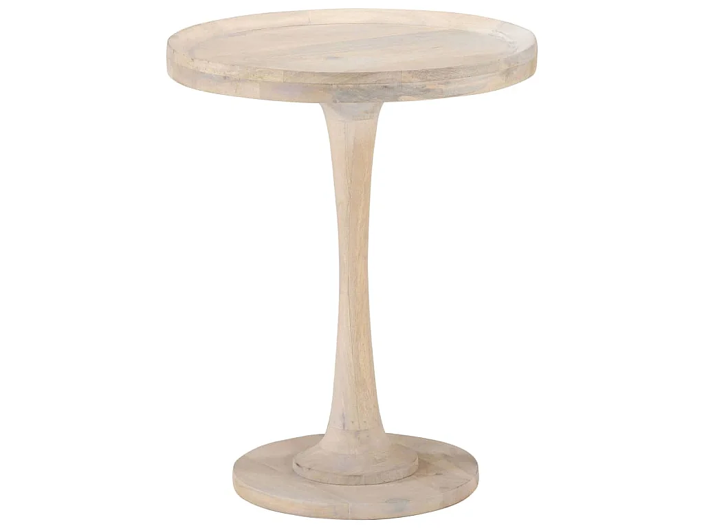 Tavolino di Servizio Ø60x75 cm in Legno Massello di Mango