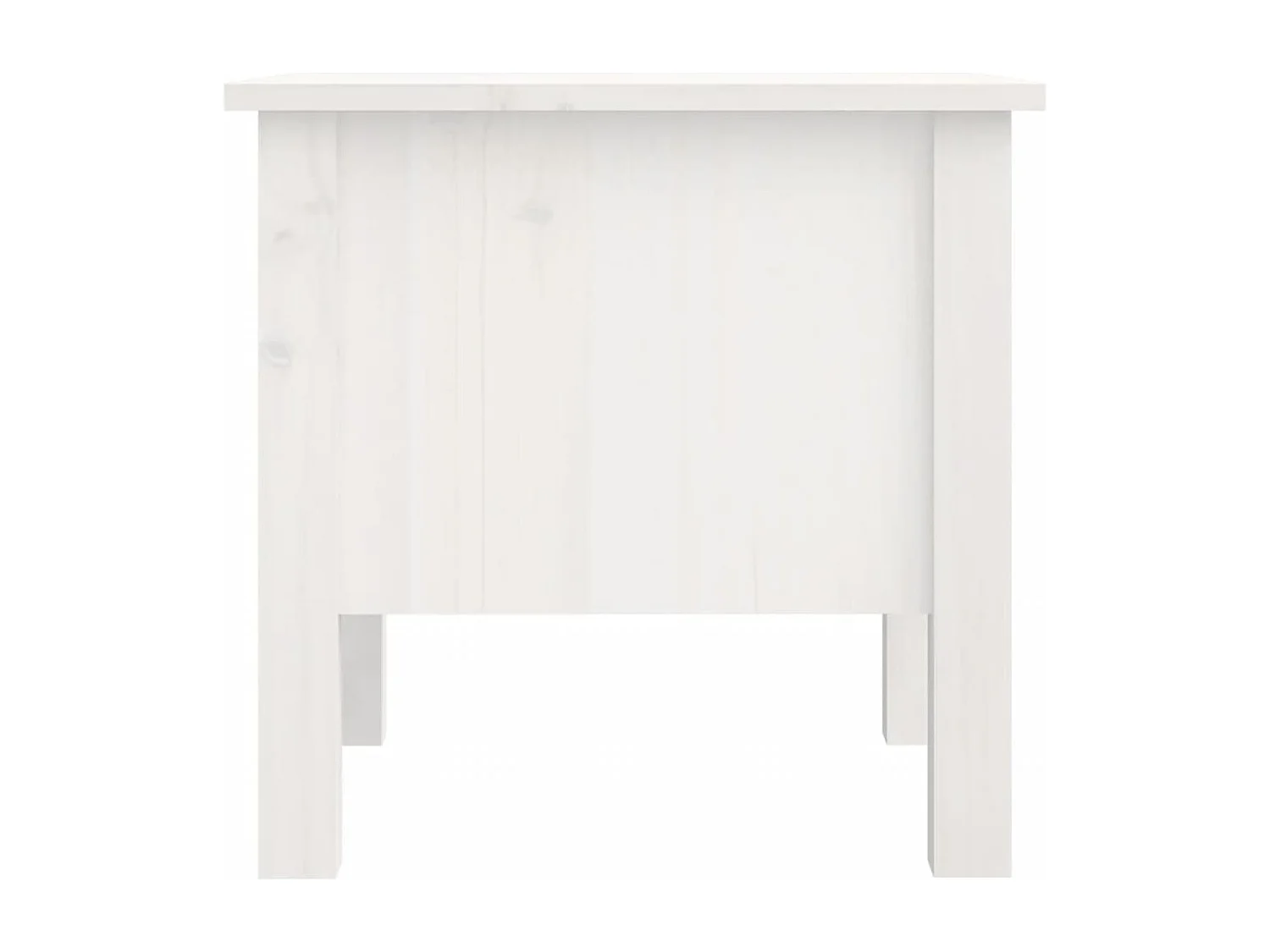 Table d'appoint Blanc 40x40x39 cm Bois massif de pin