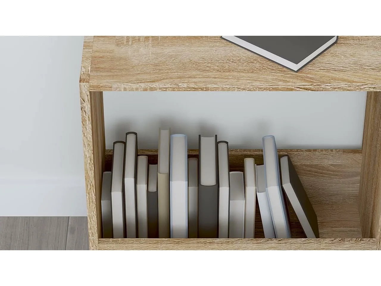 Table d'appoint chêne sonoma 50x26x50 cm bois d'ingénierie