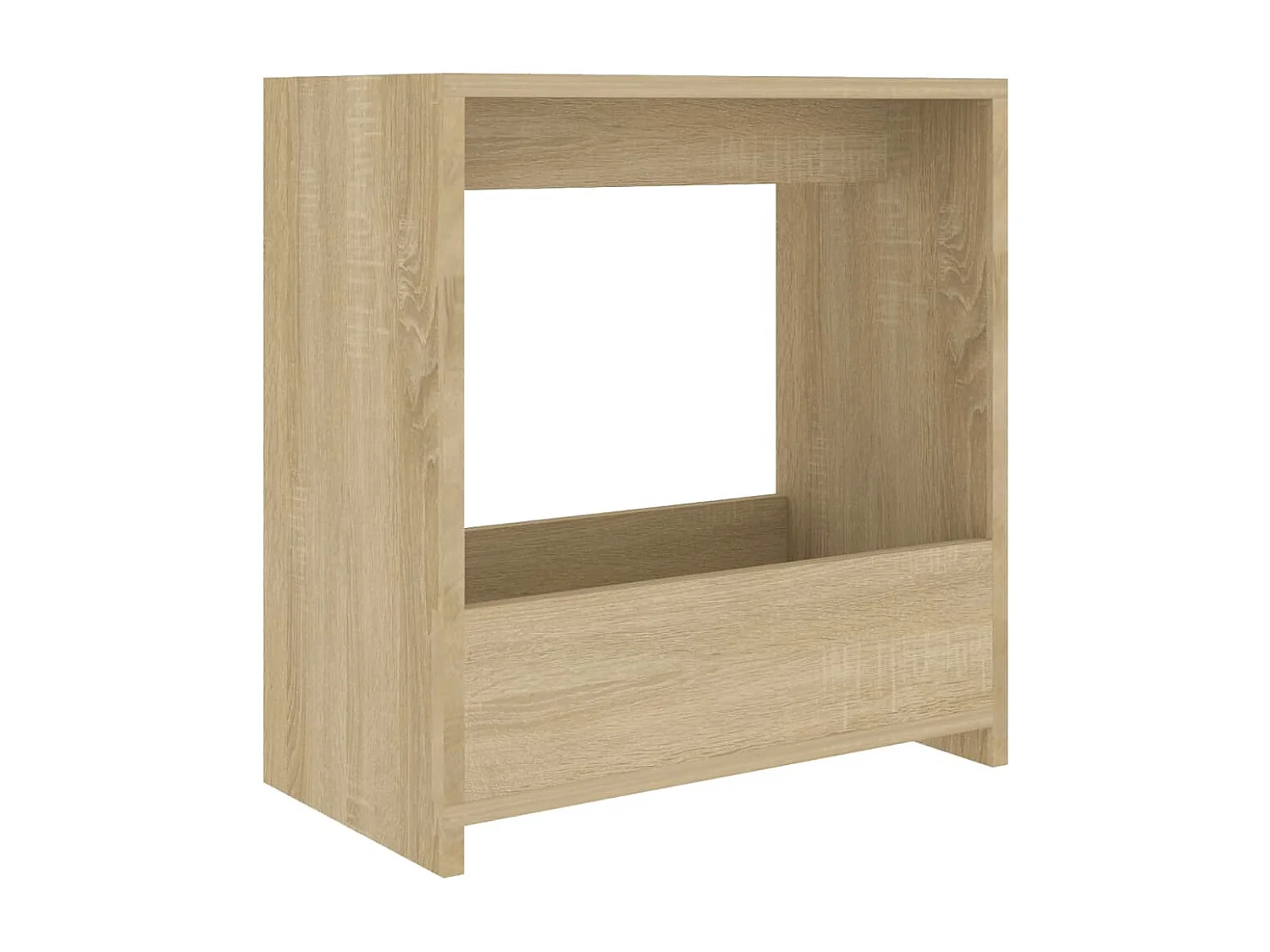 Bijzettafel 50x26x50 cm bewerkt hout sonoma eikenkleurig