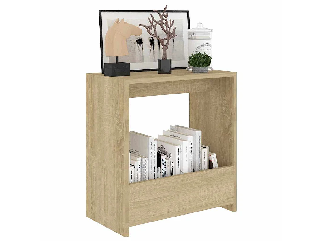 Table d'appoint chêne sonoma 50x26x50 cm bois d'ingénierie