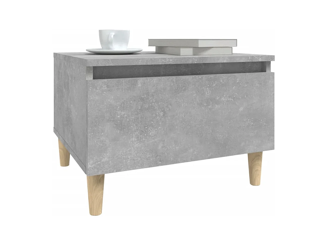 Tavolini 2pz Grigio Cemento 50x46x35 cm in Legno Multistrato