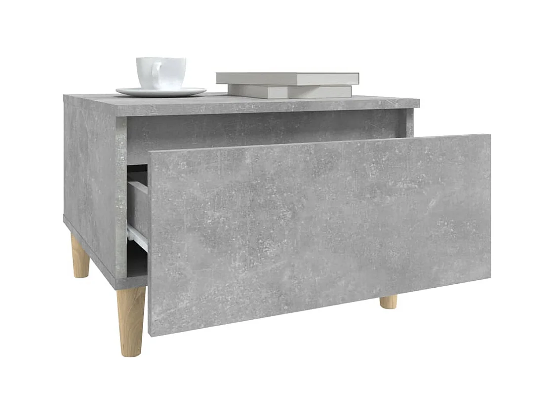 Tavolini 2pz Grigio Cemento 50x46x35 cm in Legno Multistrato