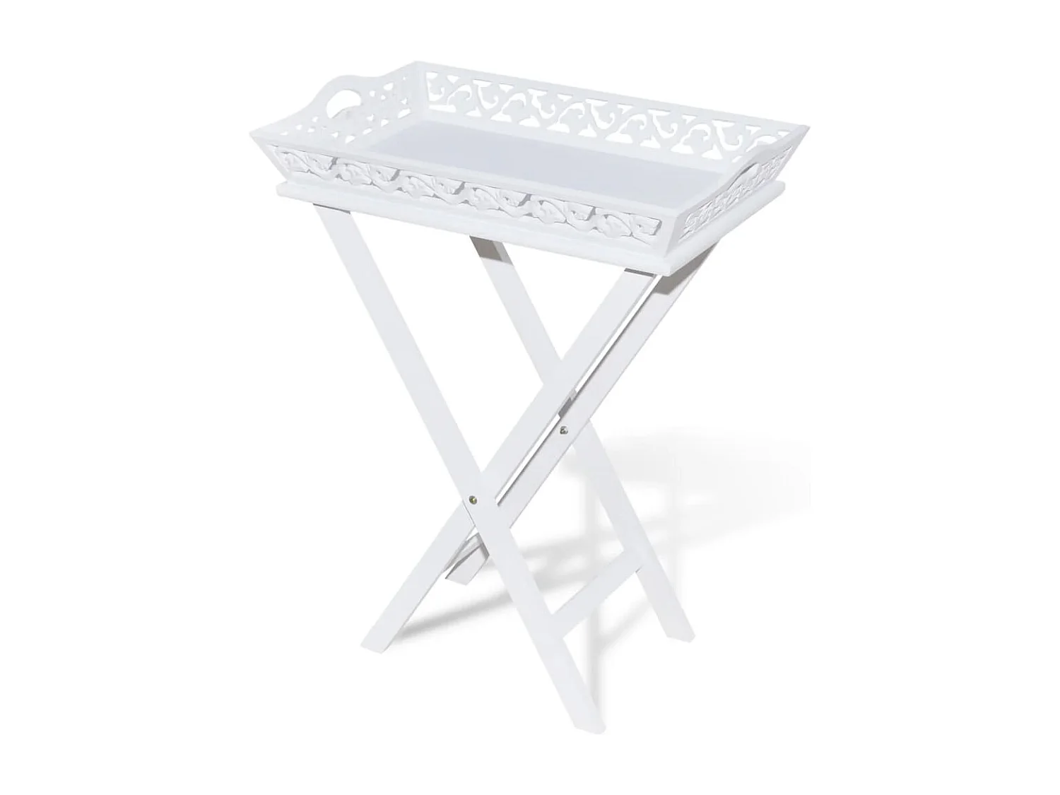 Table d'appoint avec plateau Blanc
