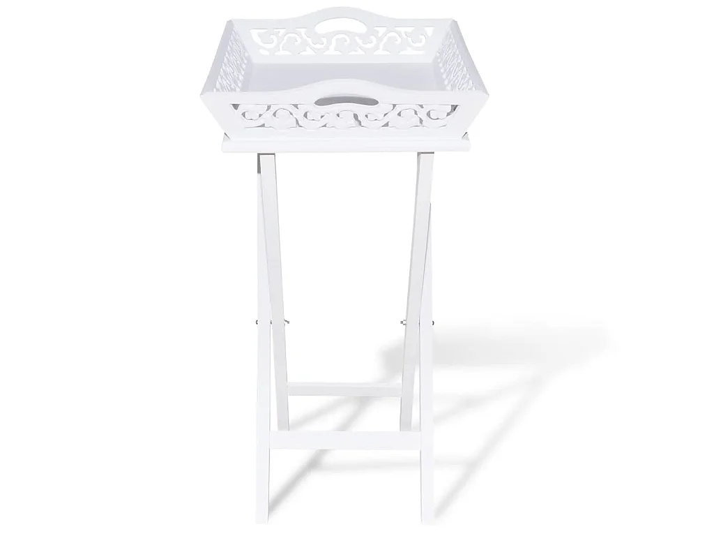 Table d'appoint avec plateau Blanc