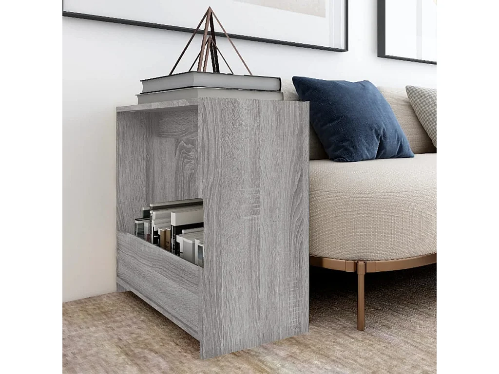 Table d'appoint Sonoma gris 50x26x50 cm Bois d'ingénierie