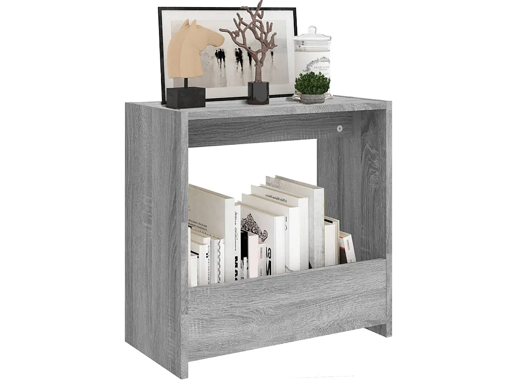 Table d'appoint Sonoma gris 50x26x50 cm Bois d'ingénierie