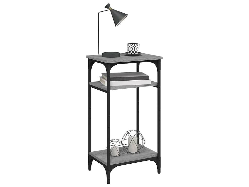 Tavolino Grigio Sonoma 40x30x75 cm in Legno Multistrato