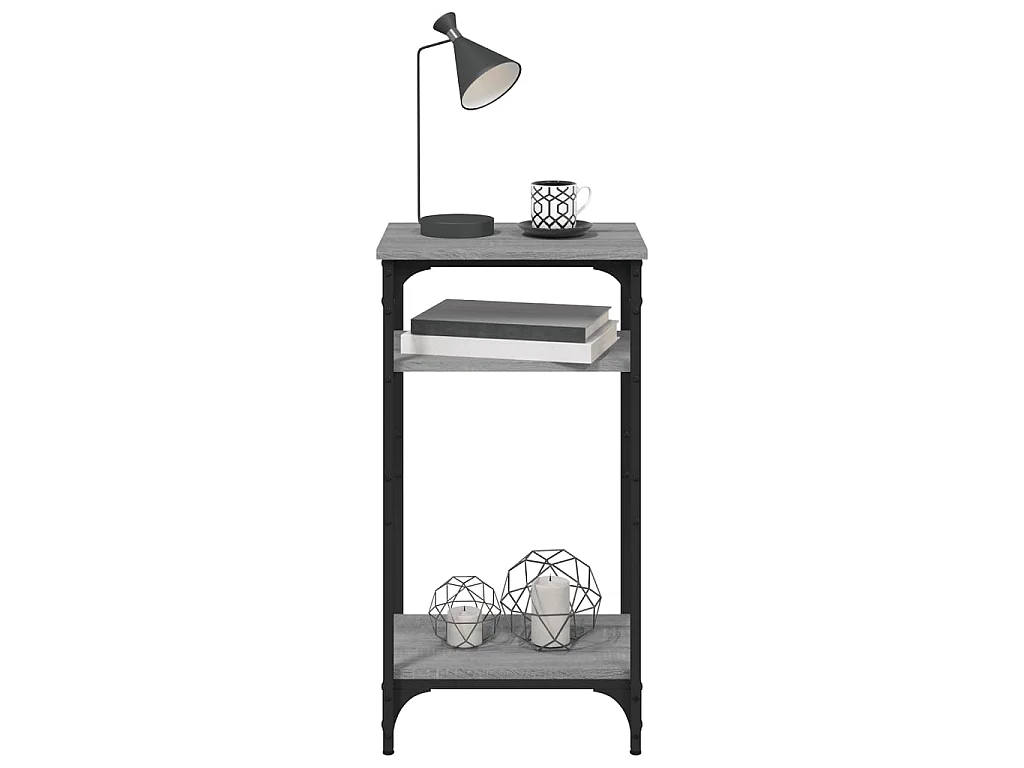 Tavolino Grigio Sonoma 40x30x75 cm in Legno Multistrato