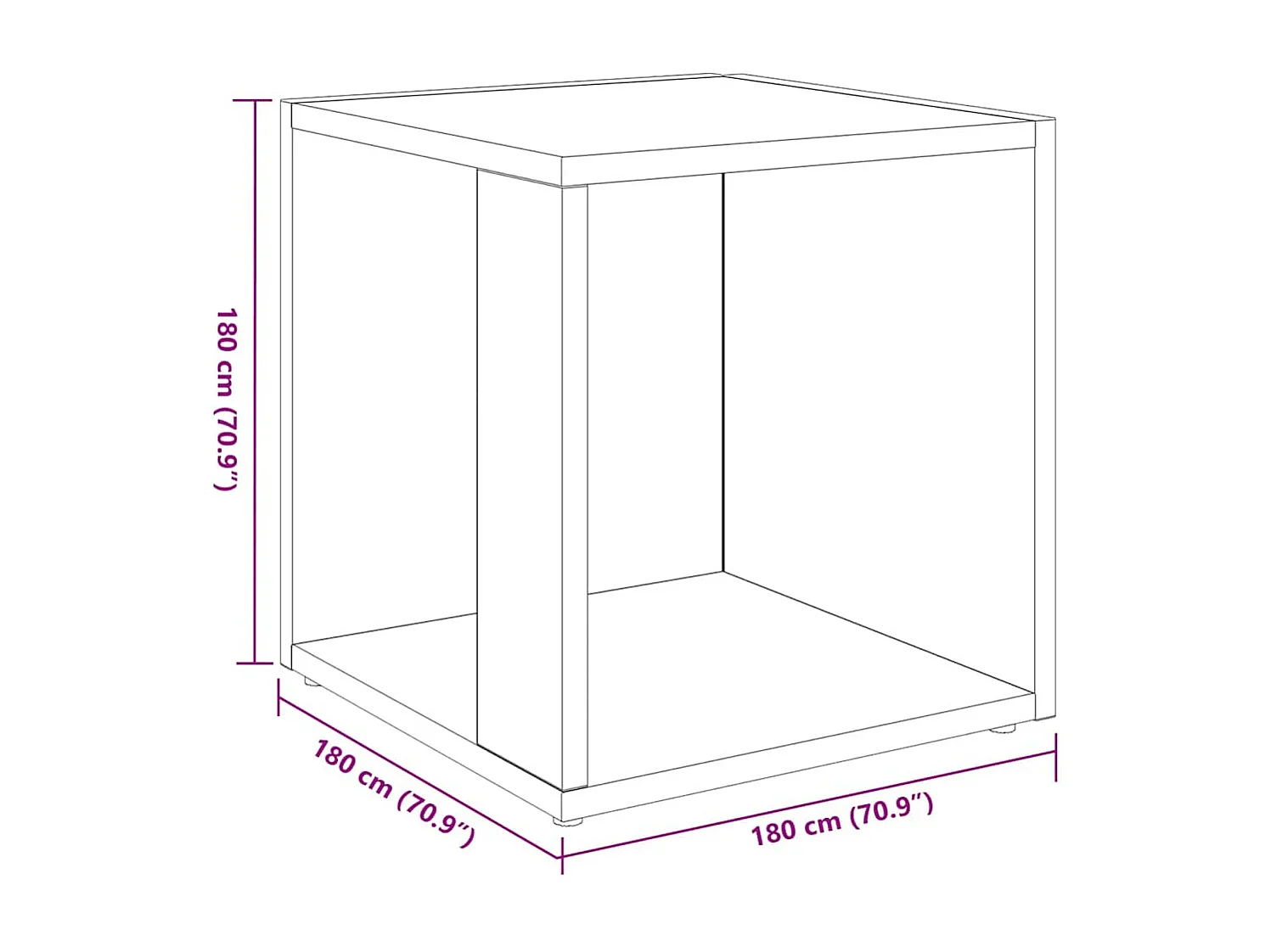 Beistelltisch Grau Sonoma 33x33x34,5 cm Holzwerkstoff