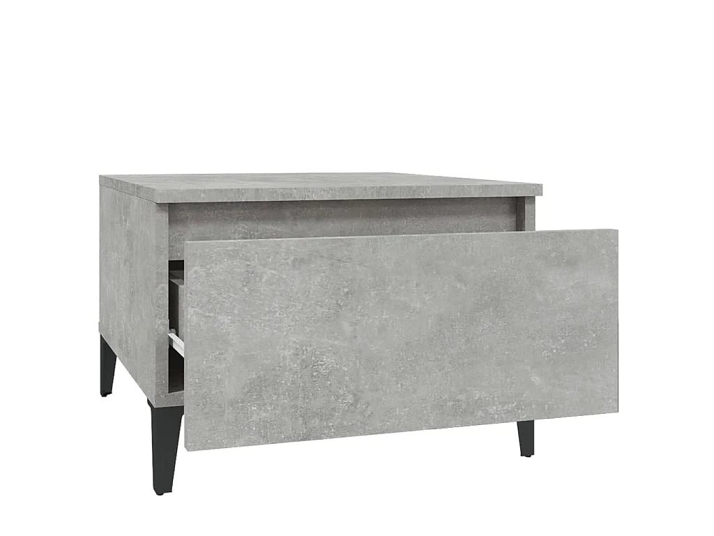 Bijzettafel 50x46x35 cm bewerkt hout betongrijs