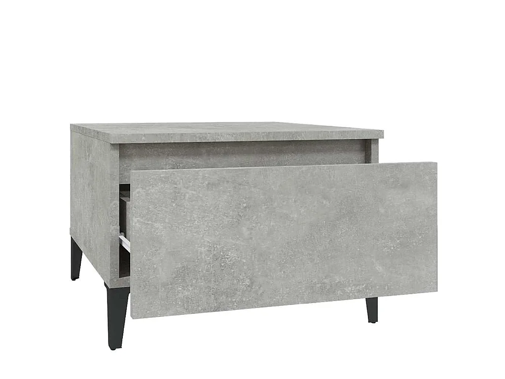 Table d'appoint Gris béton 50x46x35 cm Bois d'ingénierie