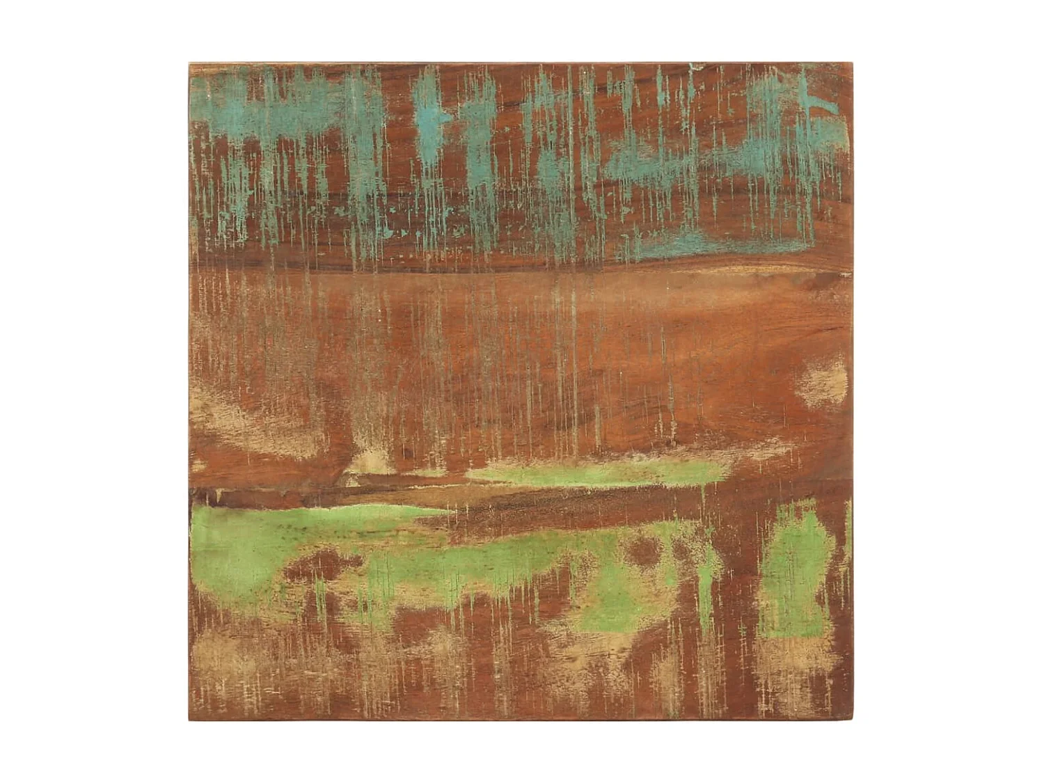 Mesa auxiliar madera maciza reciclada 35x35x55 cm