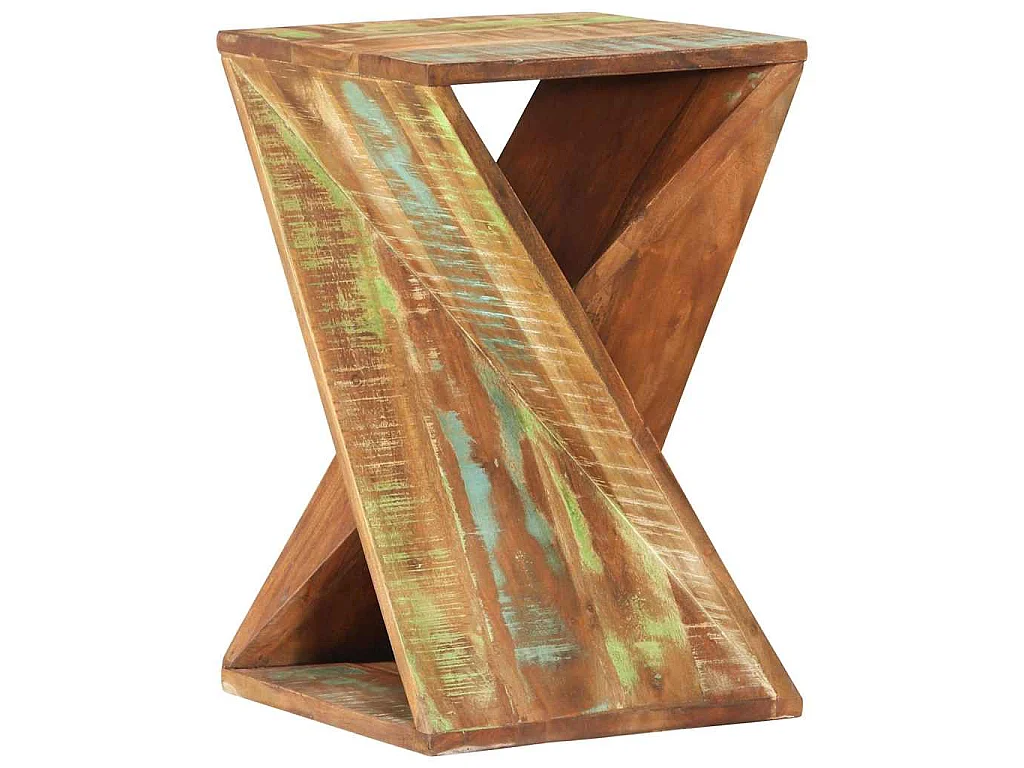 Table d'appoint 35x35x55 cm Bois massif de récupération