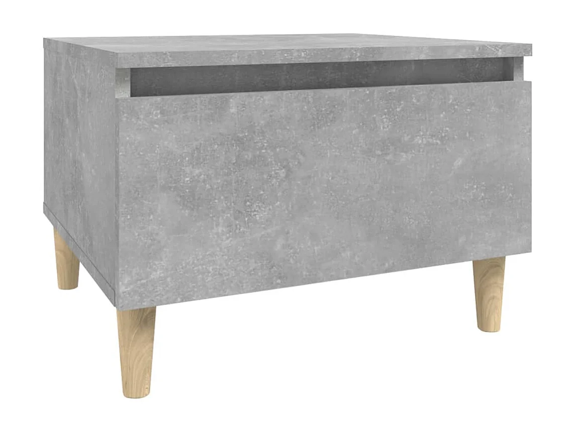 Bijzettafel 50x46x35 cm bewerkt hout betongrijs