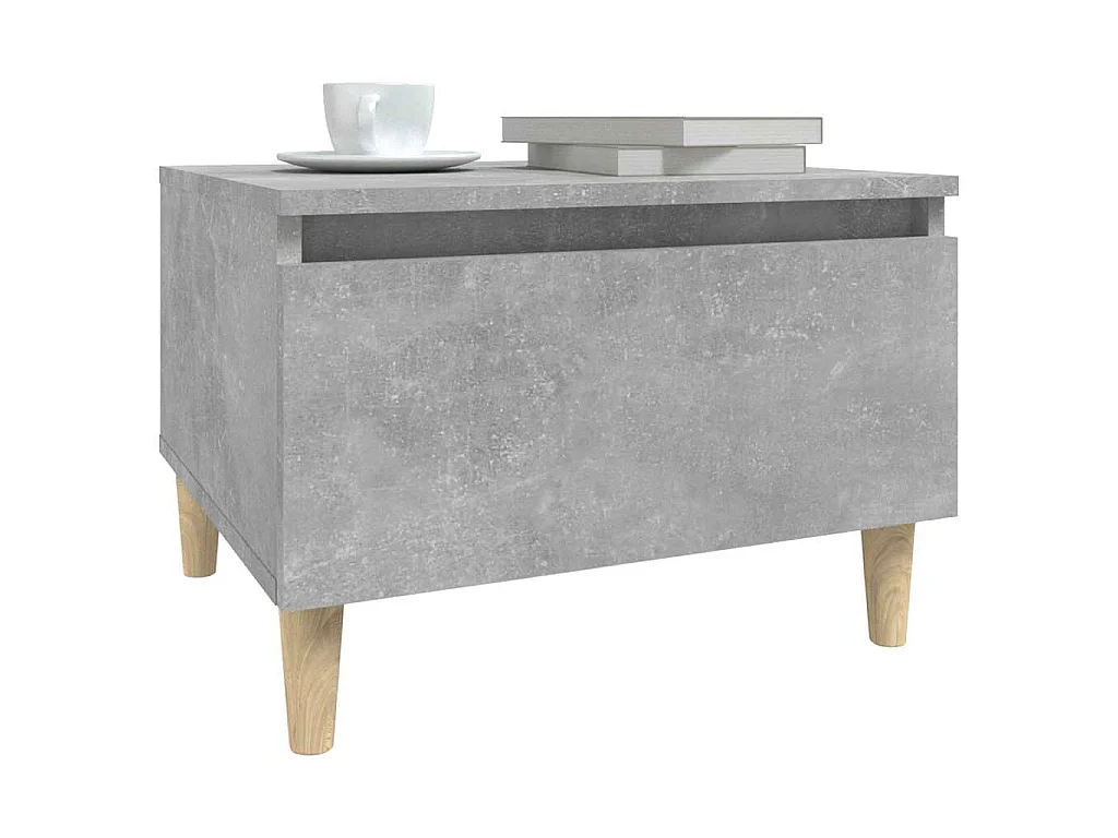 Table d'appoint Gris béton 50x46x35 cm Bois d'ingénierie