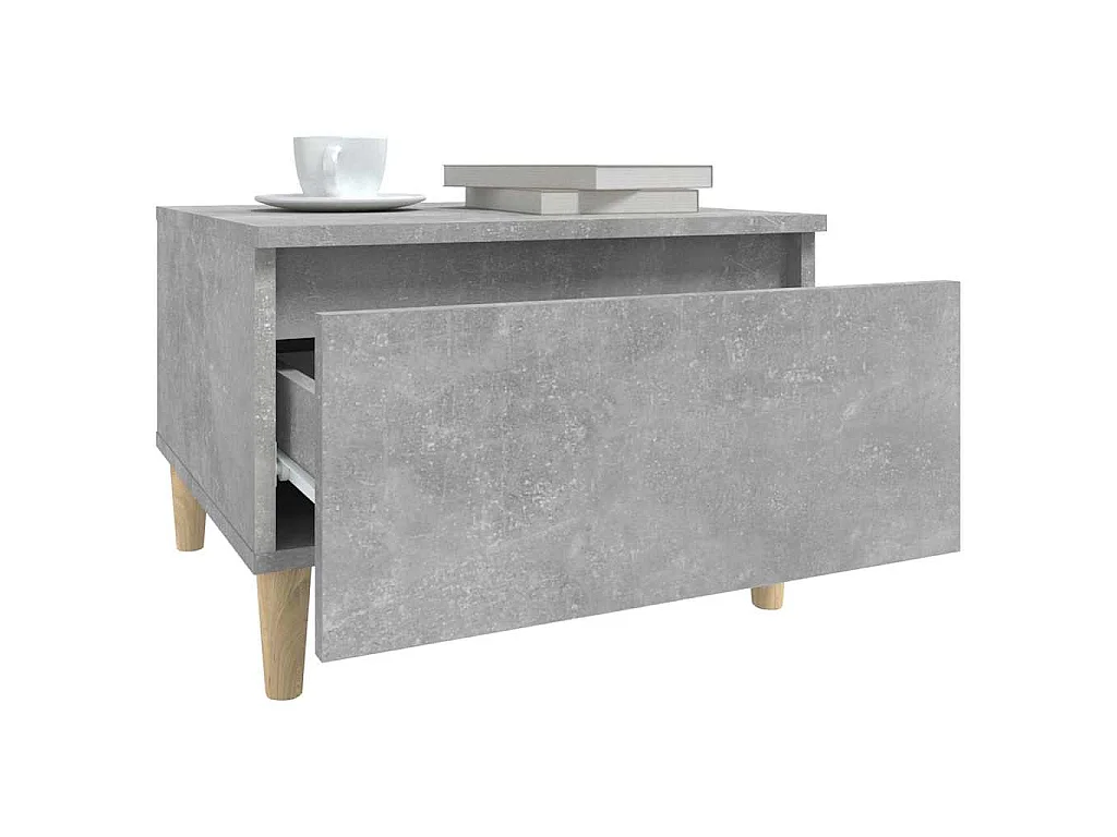 Table d'appoint Gris béton 50x46x35 cm Bois d'ingénierie