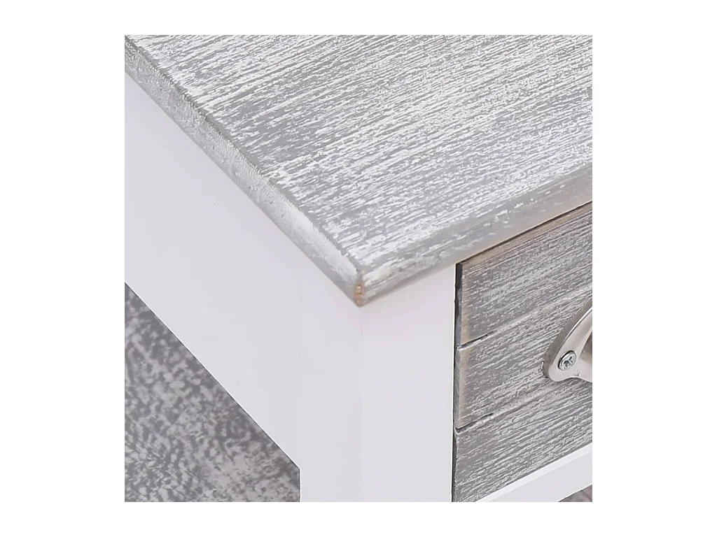 Table d'appoint Gris 40x40x40 cm Bois de Paulownia